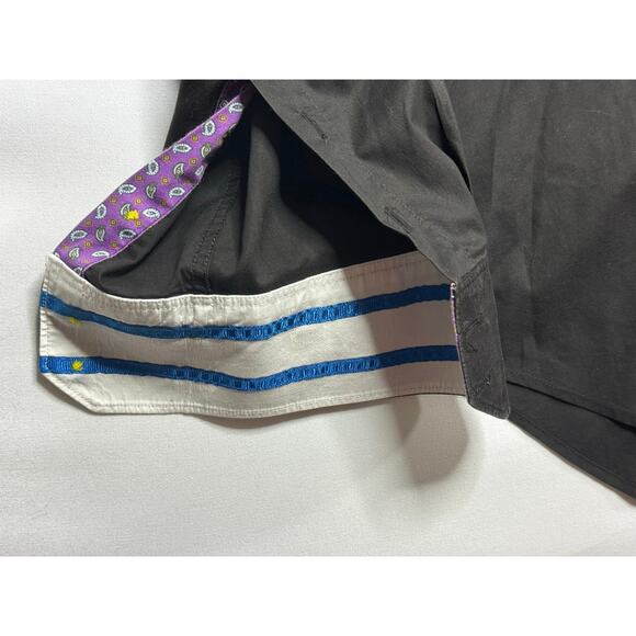 Robert Graham Men's Long Sleeve Black Button Up Dress Shirt - Size L - Picture 3 of 6